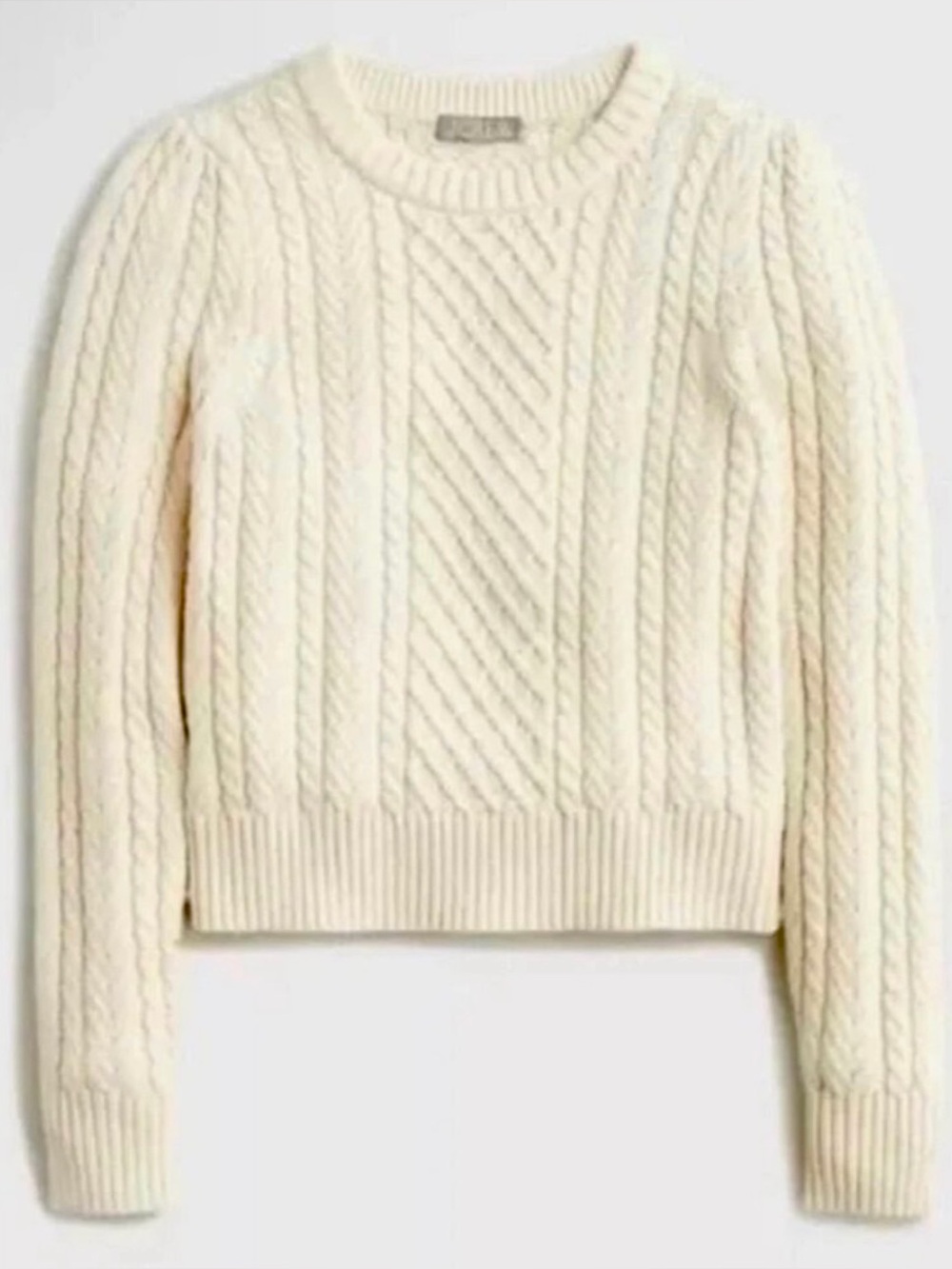 NWT$128 J.CREW Sweater 💯 Cotton Cable-Knit Chunky Preppy Sweater S, Small